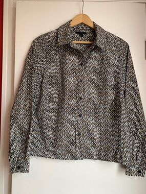 COS Printed Blouse 100% cotton straight cut long sleeve